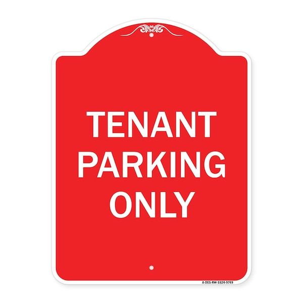 Signmission Tenant Parking Only Heavy-Gauge Aluminum Architectural Sign, 24" x 18", RW-1824-9749 A-DES-RW-1824-9749 - main